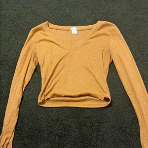 Women's Mustard Long Sleeve Top
